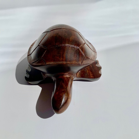 Hand Carved Solid Wood Sea Turtle - Picture 3 of 6